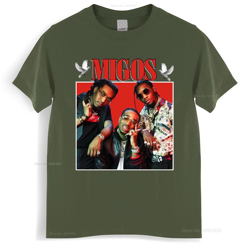 Migos 90s Vintage Unisex Black Tshirt Unisex t shirt cotton tshirt Unisex summer fashion tshirt euro size