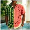 Fruit-themed vacation shirt, men's casual shirt, suitable for everyday wear and summer parties