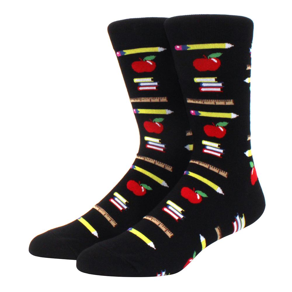 High Quality Fashion Casual Men's Socks Cartoon Food Car Series Fun Women's Socks