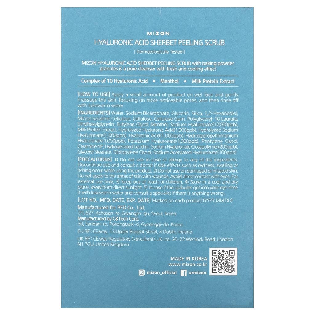 Peeling Scrub, Hyaluronic Acid Sherbet, 40 Packets, Each (7.0 Oz)