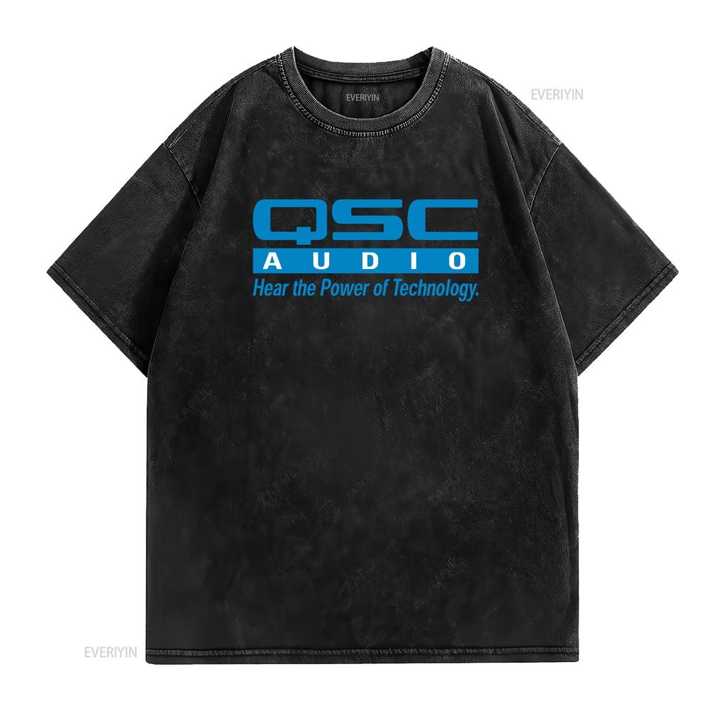 New T Shirt Qsc Audio Acuity Brands Lighting Unisexs American Size Vintage Washed Soft Designer Clothes Graphic Breathable