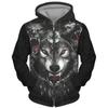 Wolf 3d Printed Hoodie Men/women Harajuku Fashion Jacket with Zipper