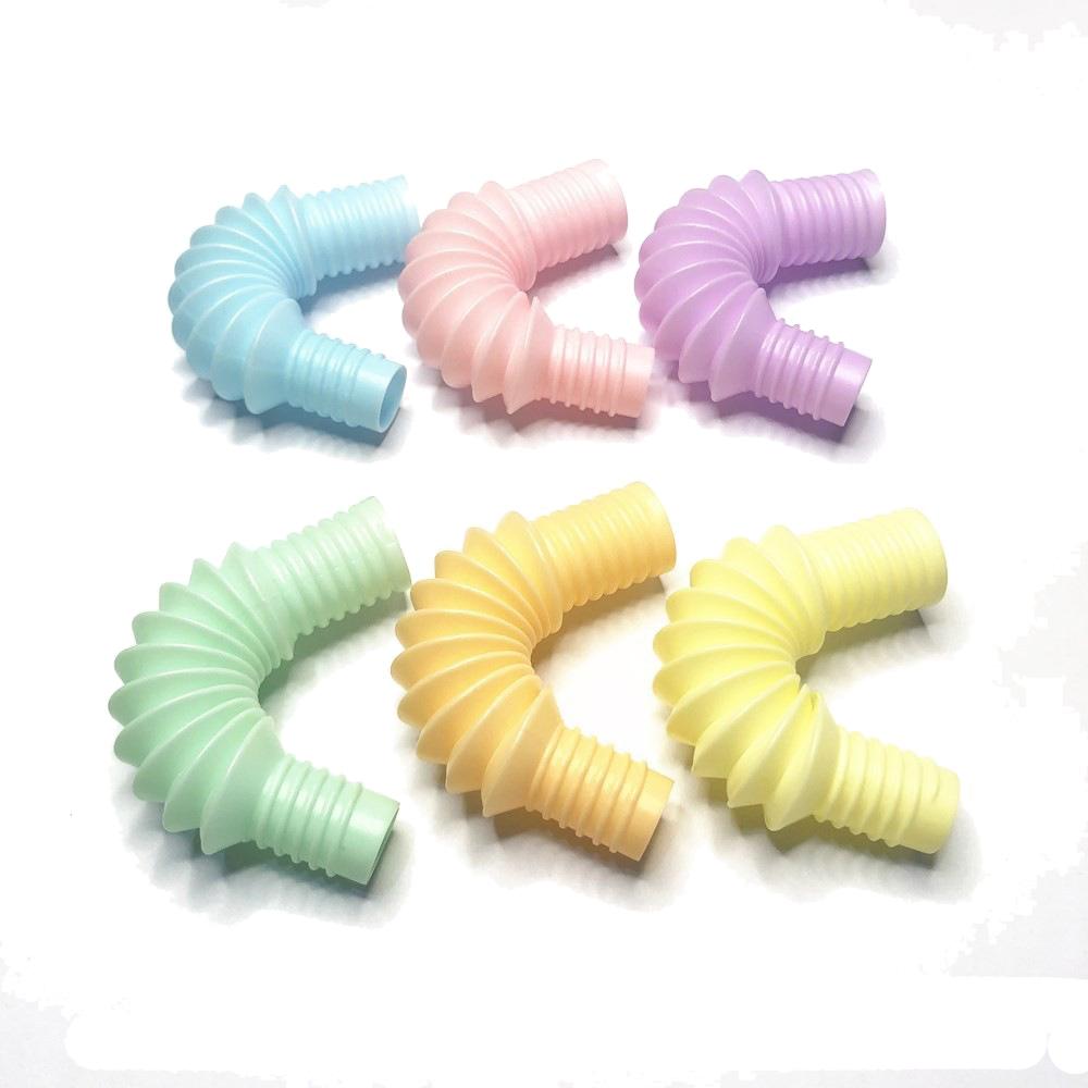 10-20 шт. Мини Поп-трубки Игрушки-антистресс Радужные Сенсорные Пластиковые Гармошки Трубка для снятия стресса Дети Взрослые Забавный Подарок