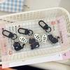 Kawaii Black Cat Little Fish Keychain Cute Cartoon Kitten Acrylic Keyring Couple Key Holder Bag Pendant Hanging Decoration Gifts