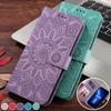 Flip Case For Funda Samsung Galaxy A22 A32 A52s 5g A22s A12 A02s M12 M22 M32 A52 Cases Sunflower Leather Wallet Phone Back Cover