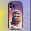 Cute Owl Phone Case For iPhone 16,15,14,13,12,11,Pro,X,XS,Max,XR,Plus,Mini Soft Black Cover