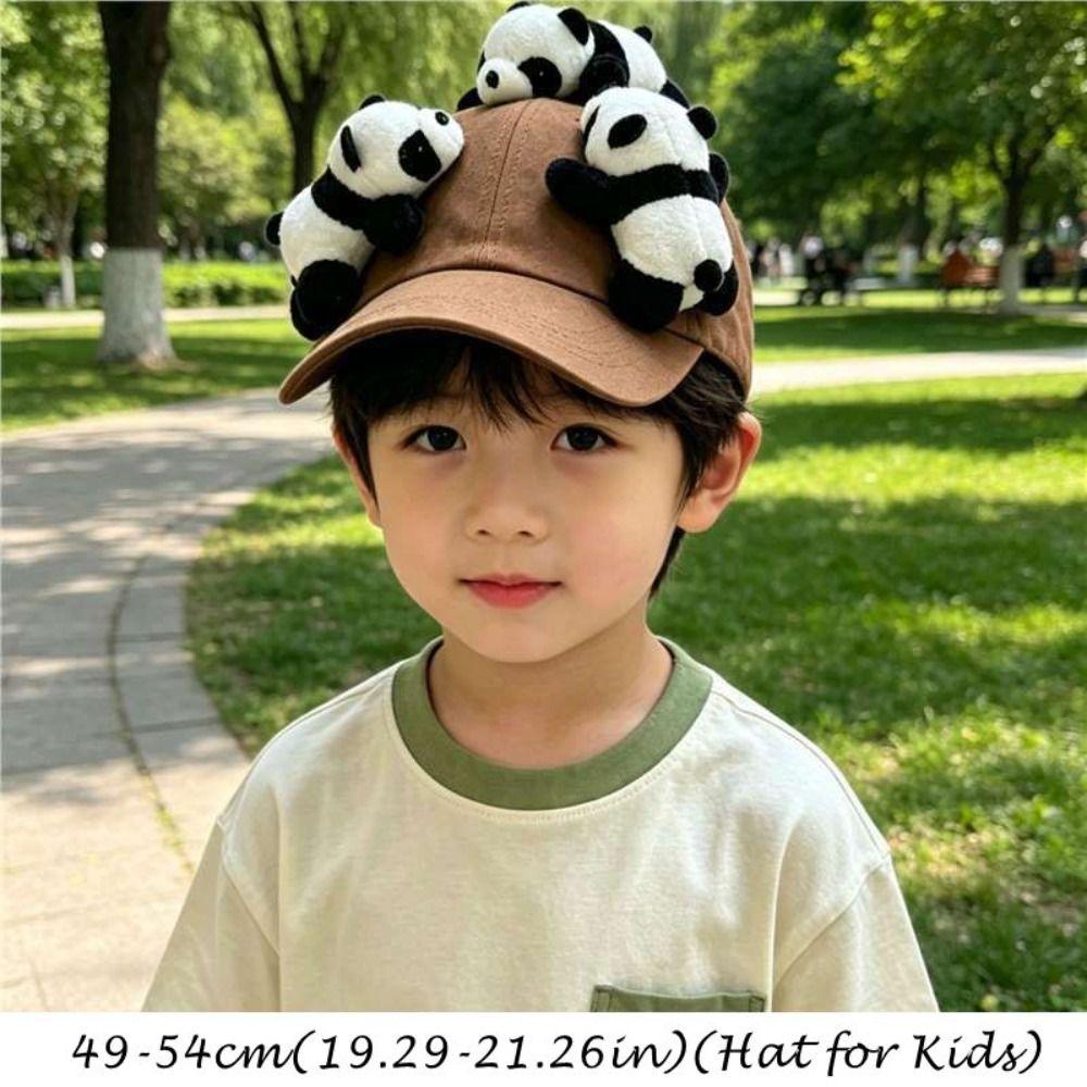 Cotton Animal Decor Cap Plush Cute Baseball Cap New Panda Plush Baseball Cap  For Women
