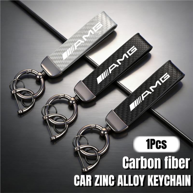 FVNH3 Textured Leather Keychain Motorcycle Keyring Accessories For Mercedes Benz AMG Smart W205 C300 W203 W206 W108 W124 W126 W140 W