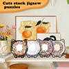 135Pcs/Set Cat Shaped Wooden Jigsaw Puzzle Focus Logic Training Wood Puzzle Game Educational Difficult Puzzle Toy Decoration Cat Lovers Gift