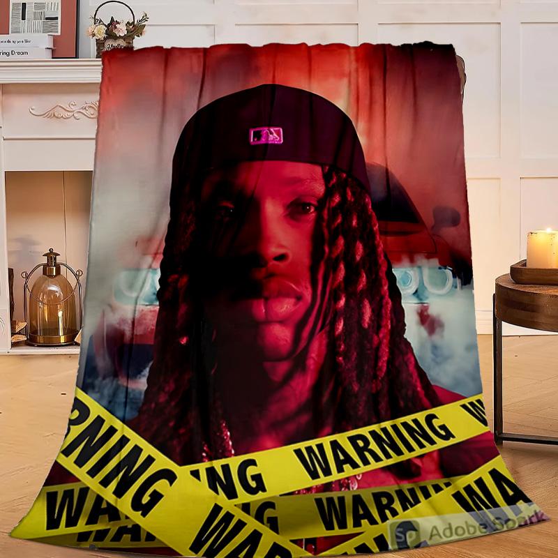 1PC King Of The Rapper Flannel Blanket Gift, Suitable for Both Men And Women, Soft Ideal for Beds And Sofa, Birthday Or Christmas Gift