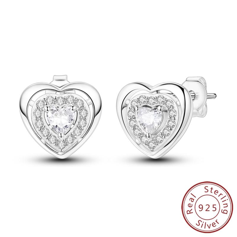 Earrings 925 Silver Shining Snowflake Mini Butterfly Ear Studs For Women Fine Birthday Party Jewelry Gifts