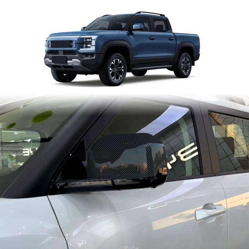 LHD For BYD Shark 6 2024 2025 ABS Car Exterior Rearview Side Mirror Cover Wing Cap Exterior Door Rear View Trim Car Accessories