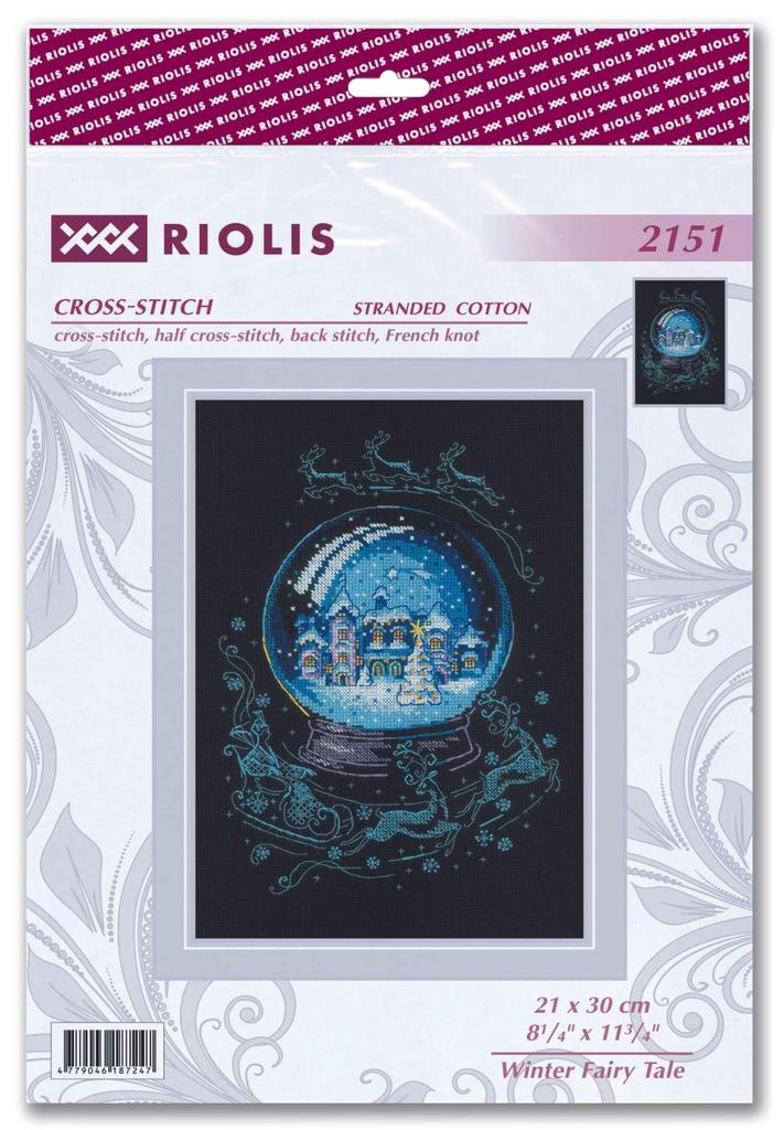RIOLIS Winter Fairy Tale Christmas Cross Stitch Kit Beginner Advanced Cross Stitch Adult Cross Stitch Counted Stitch Embroidery Kit Christmas - 2151,