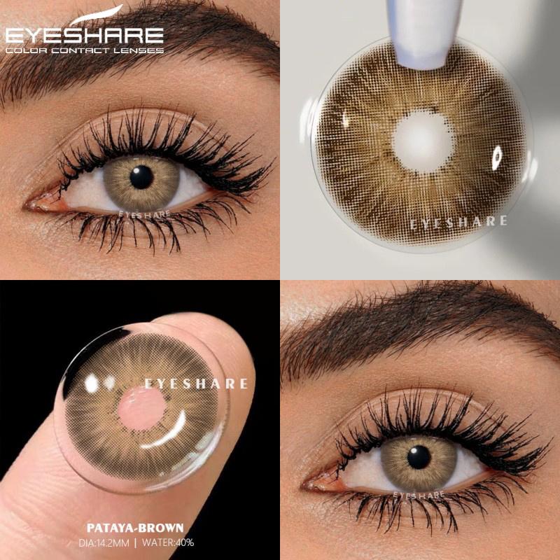 Fashion Color Contact Lenses 1 Pair Colored Contacts for Eyes Blue Eyes Lenses Yearly Gray Pupils Cosmetic Green Lenses