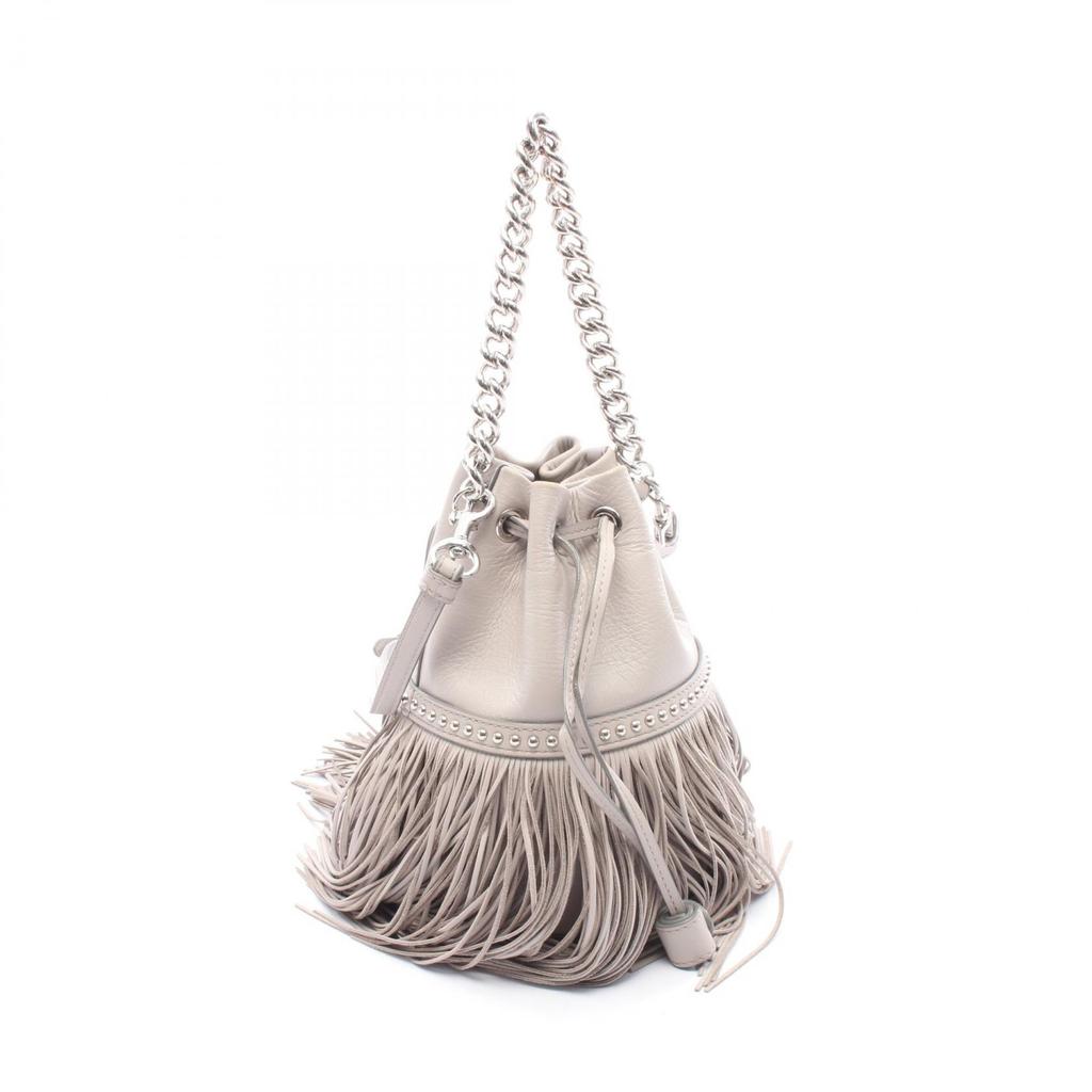 Used J&M Davidson FRINGE CARNIVAL MINI Fringe Carnival Mini Handbag leather Gray Used Women