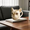 French Bulldog Mug 300ml Cute Resin Coffee Cup 3D Bulldog Design Tea Milk Cup Novelty Drinkware for Tea Cocoa Juice
