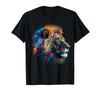 Lion Animal Print Art Animal Lovers Colourful Lion T-Shirt