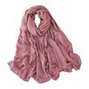 Women Headscarf Solid Color Soft Breathable Wide Head Wrap Versatile