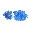 100Pcs Spade Connector Male Female Insulated Terminal 16?14 AWG Accessory Set Kit Blue