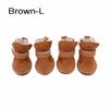 4 шт./компл. Защитные товары для питомцев Хлопковые ботинки Теплая обувь для собак Ботинки для щенков Зимняя обувь для питомцев Нескользящие