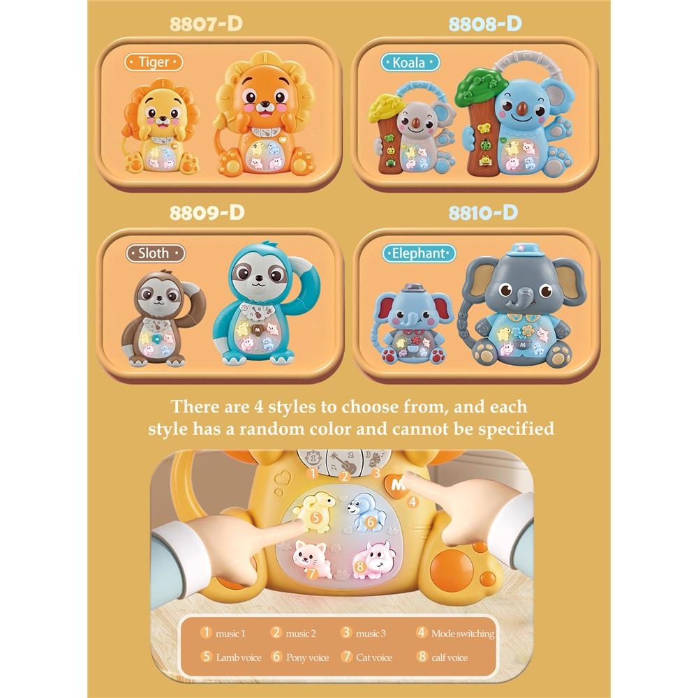 Cartoon Animal Electronic Keyboard, Lighting Music Piano Multi-mode Sound Effect Switching, Puzzle Early Education Toys for 3