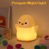 Детский ночник-пингвин, светодиодная сенсорная лампа с регулируемой яркостью, перезаряжаемая через USB, милая прикроватная лампа для детей и взрослых, забавный оригинальный подарок для домашнего декора