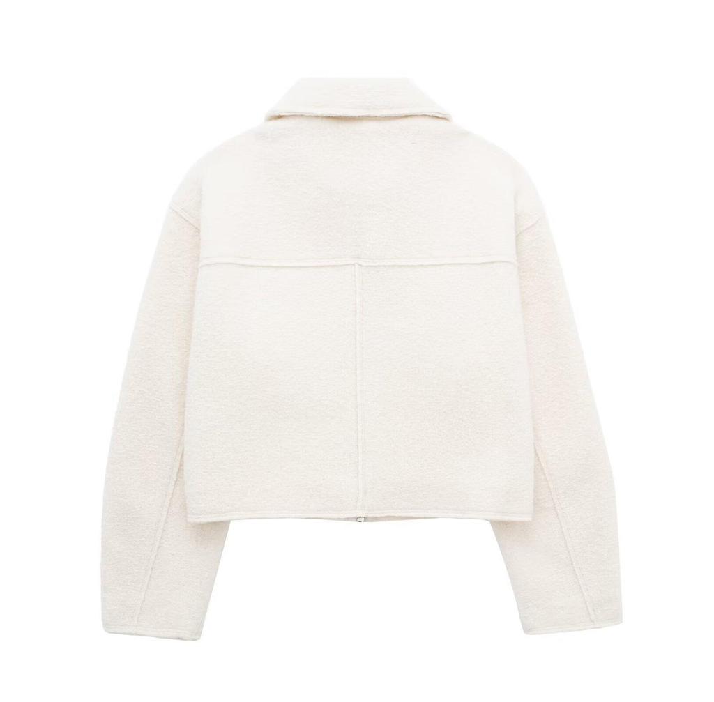 Трендовый женский твидовый короткий жакет 2024 - Европейская и американская уличная мода для весны/осени