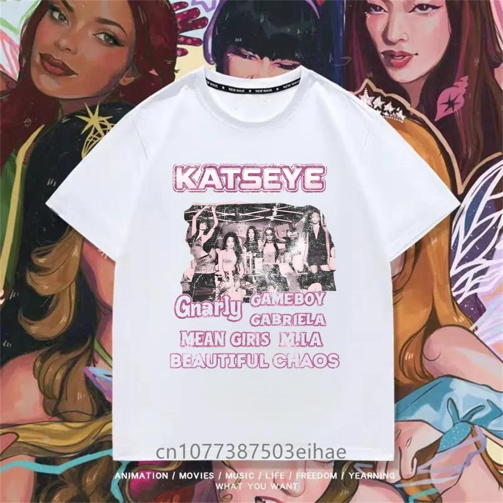 Summer Essential KATSEYE Kids T Shirt Soft Cotton Short Sleeve Y2K Trendy Graphic Boys Girls Daily Children Fashion Clothes