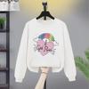 Spring/Autumn 2023 Little Girls' Fashionable Long-Sleeve Round Neck Sweatshirt - Trendy Medium/Large Children's Casual Wear