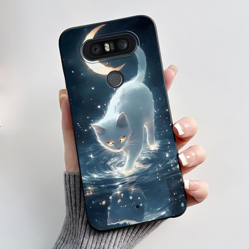 Casing For LG Q8 2017 Soft Case H970 Aesthetic Fashion Cute Cat Phone Back Cover For LG Q8 Q 8 LGQ8 Shockproof Silicone Bumper