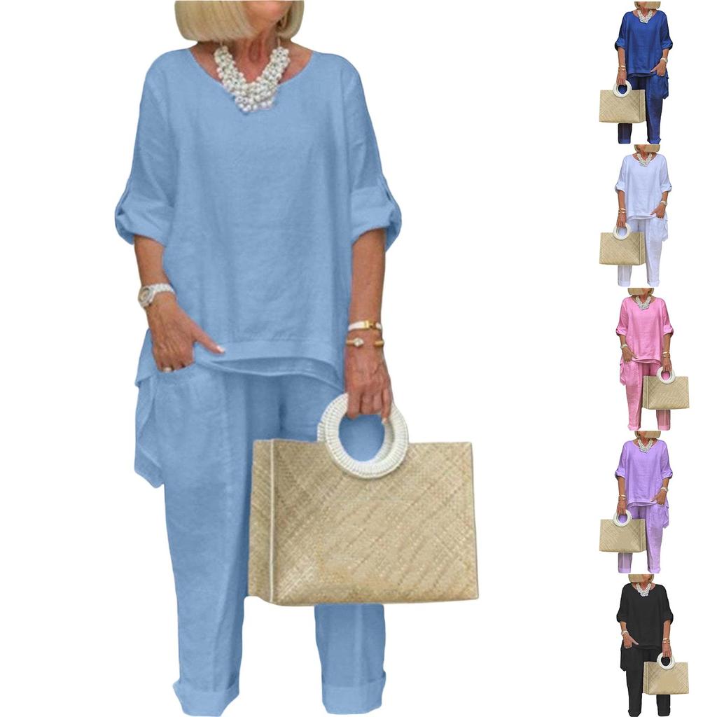 Женские костюмы-двойки, повседневные комплекты с широкими брюками и пальто с длинным рукавом