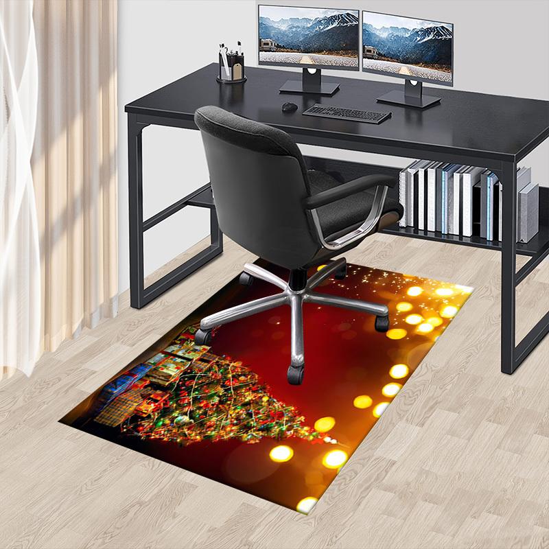 Christmas tree gifts Crystal Velvet chair mat Area Rug - Non-Slip, Floor Mat, Office Desk Chair Rugs, Bedroom Decor.Christmas Gift-1106010