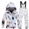 Winter -30 Children Ski Suit Professional Skiing Snowboarding Kids Jacket and Pants Warm Waterproof Snow Suit - 1029 Set