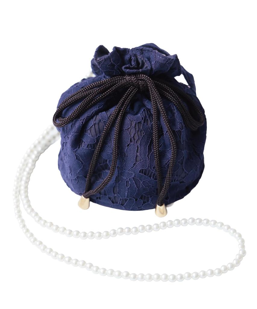 ON NISHIKI Lace Drawstring Perfect for and Other Japanese with a Round Bottom and Floral Lace One Perfect for Summer Fireworks and Graduations Bag,