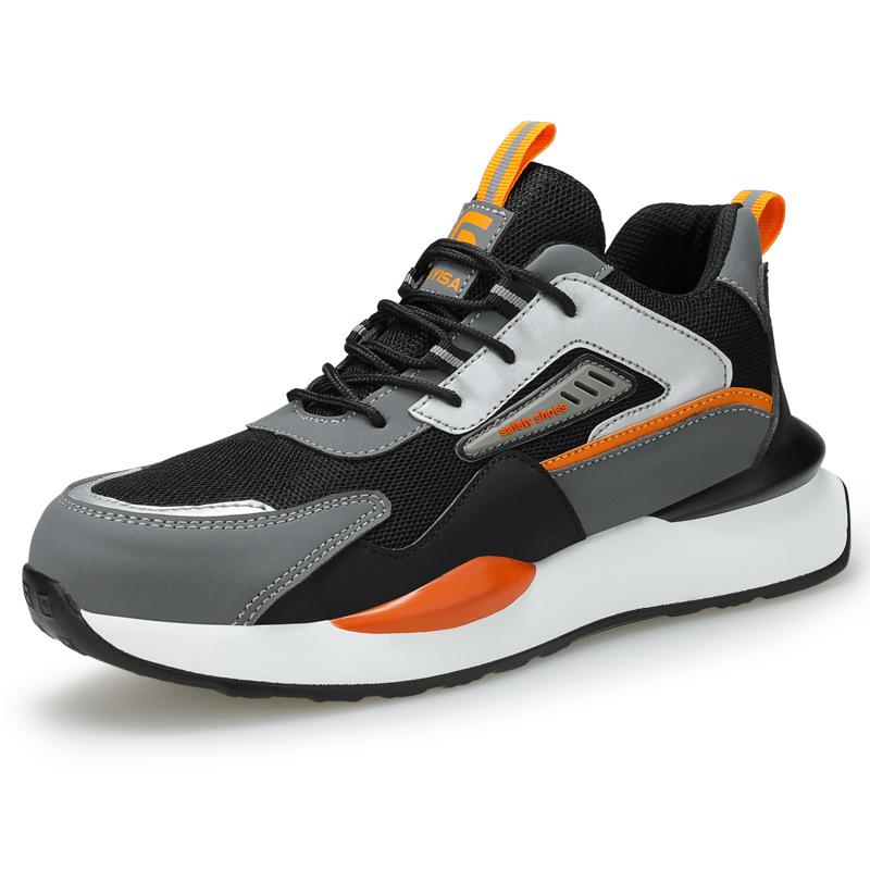 Обувь Labor Insurance, мужская, всесезонная, с защитой от ударов и проколов, легкая, со стальной головкой, рабочая обувь