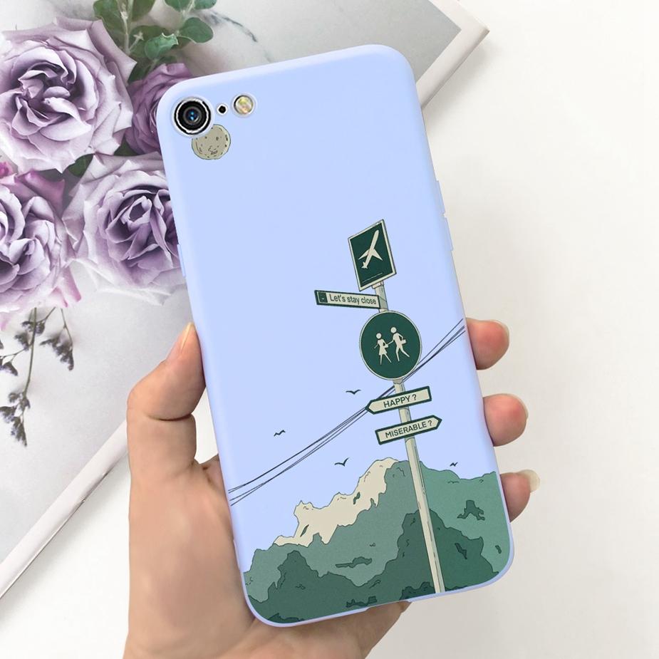 For Apple iPhone 7 8 Plus Case Cute Fashion Painted Back Cover Soft Silicone Phone Case For iPhone 8 Plus iPhone7 iPhone8 Bumper
