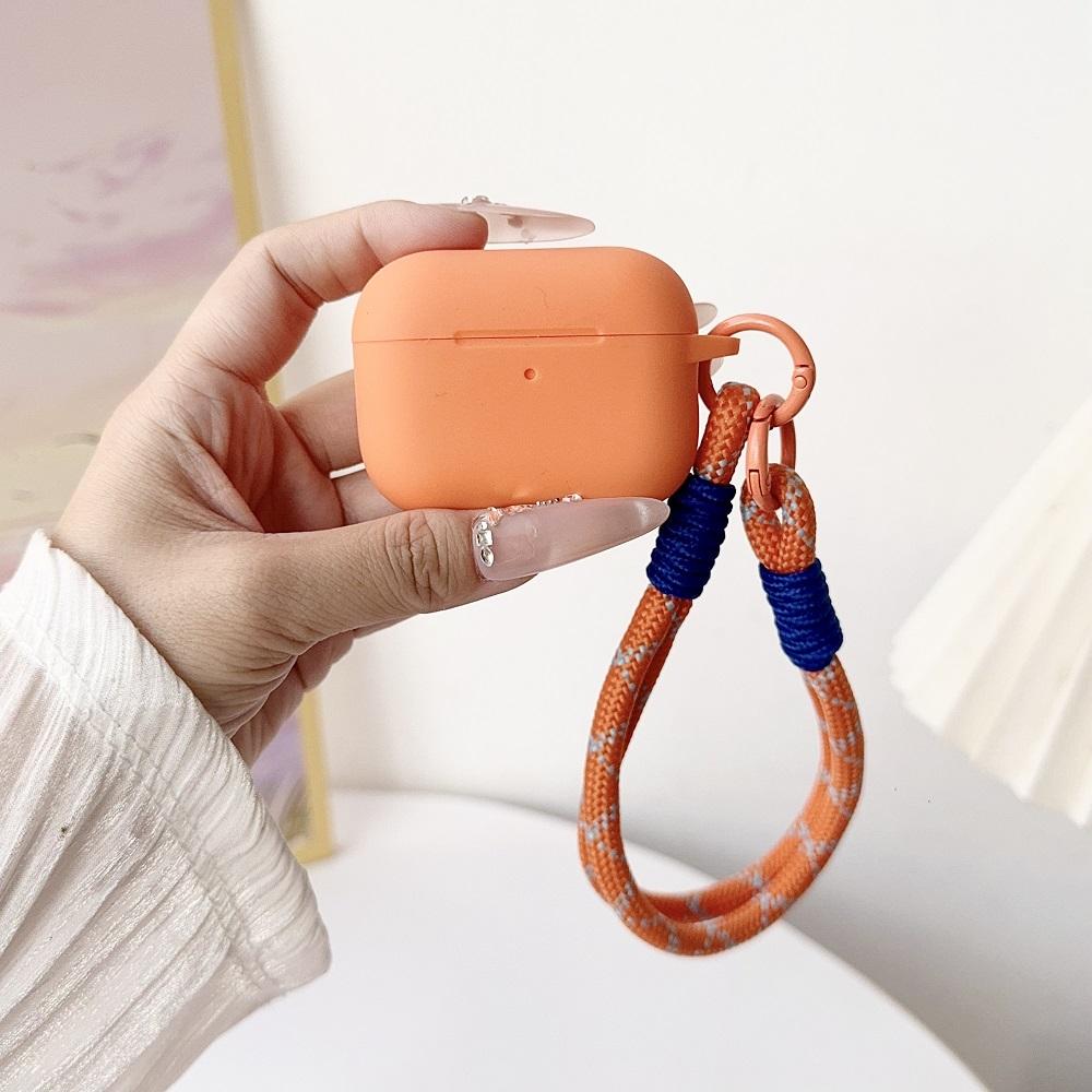 Чехол для Airpods 4 Pro 3 Поколения Тонкий Силиконовый Чехол Полностью Защищающий Чехол с Ремешком на Запястье для Милого Чехла AirPods Pro 2