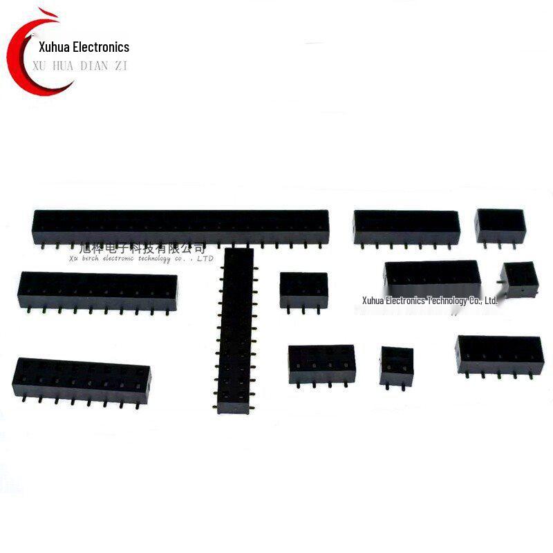 2.54mm Vertical SMT Double Row Female Header, Plastic Heights: 3.5/5.0/8.5mm, 2-40P.