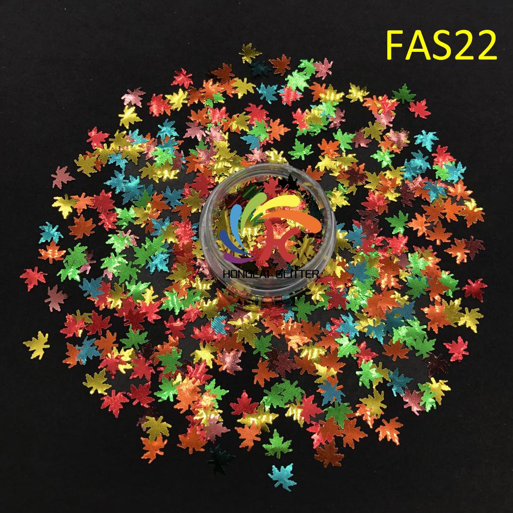 Fall Leaf Glitter Autumn Bulk Polyester Chunky Mix Leaves Glitter for Christmas Decorations