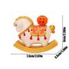 Chinese New Year Horse Figurine Chinese Resin Desktop Figurine Rocking Horse Ornament for Cars Home School Offices Cafes