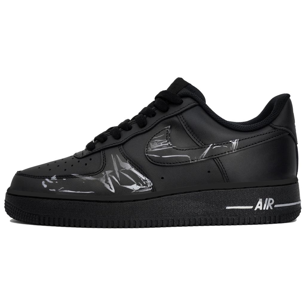 Nike Air Force 1 07 Wan Hua Tang, Никогда не иди на компромисс, Нескользящая подошва, Низкие кеды для скейтборда, Унисекс, Премиум, Черный, CW2288-001(Team113-S-BOX)