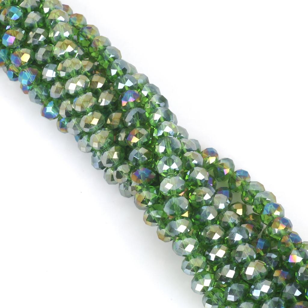 30-200Pcs Rondelle Austria Faceted Crystal Glass Beads Loose Spacer Beads for Jewelry Making