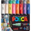 16 шт. Маркеры Uni Posca - Маркеры для раскрашивания 1M, Художественные принадлежности для росписи камней, Тканевого искусства - Красочные маркеры для школы и творчества