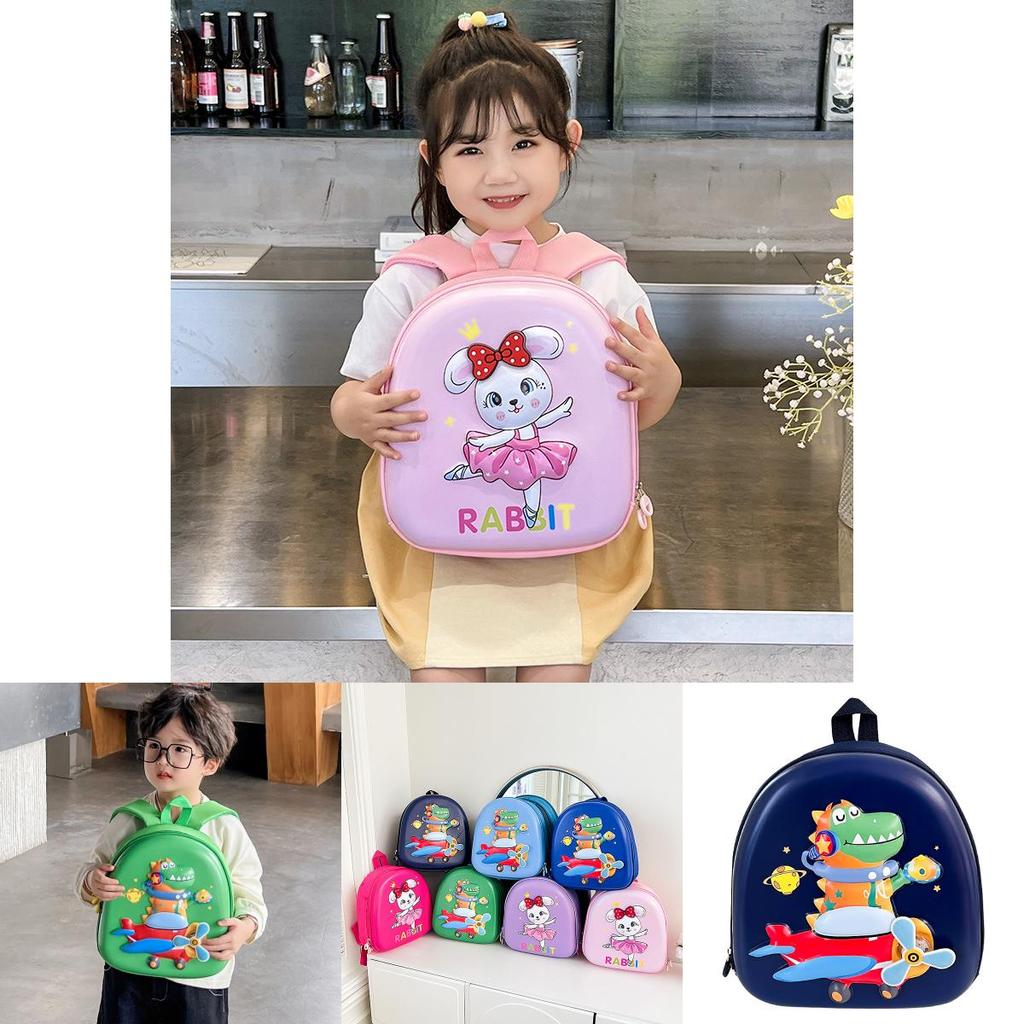 Playful And Eye-catching Kids Backpack Featuring Cartoon Rabbit Design And Stylish Eggshell Element