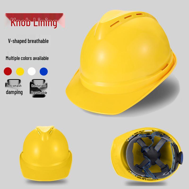 Customized Thickened ABS Safety Helmet: Breathable, Anti-Smash, Fiberglass, National Standard for Construction.