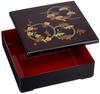 Nakatani Brothers Company Yamanaka Lacquerware Single Tier Black Flower Circle 6.5" 33-5308