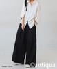 antiqua Tuck Wide One Size Black Women's Pants, PY-00797, 05,