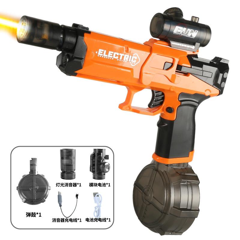 Firelight Ice Mouse Electric Continuous Fire Toy Water Gun Hand-integrated Linkage Return-to-chamber Pulse Flame Light Children's Toy