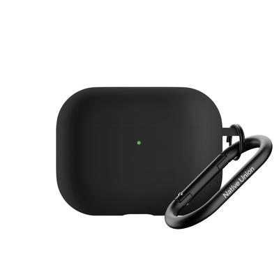 Активный чехол Native Union для AirPods Pro 3 - с клипсой для крепления куда угодно - Шелковисто-гладкий матовый силиконовый чехол (черный)