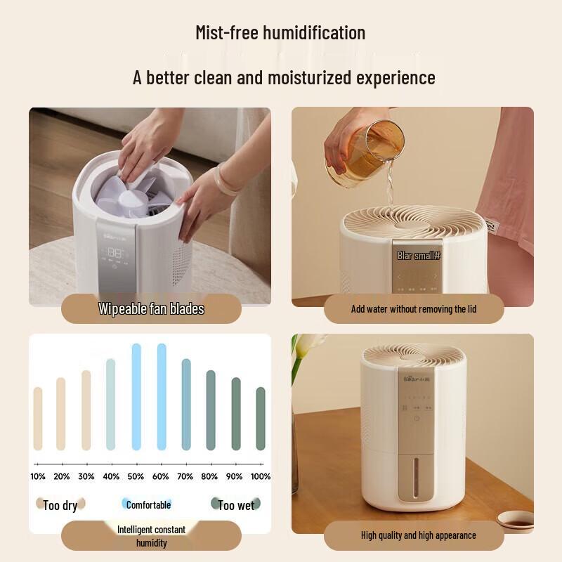 Little Bear Quiet Mist-Free Evaporative Humidifier CN plug (adapter included)